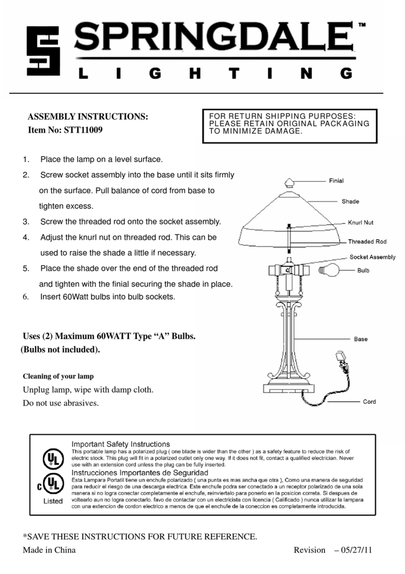 Springdale Lighting STT11009 User manual