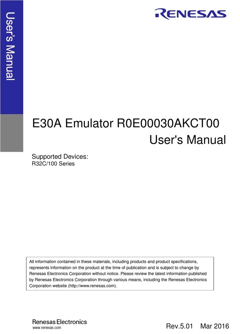 Renesas R0E00030AKCT00 User manual