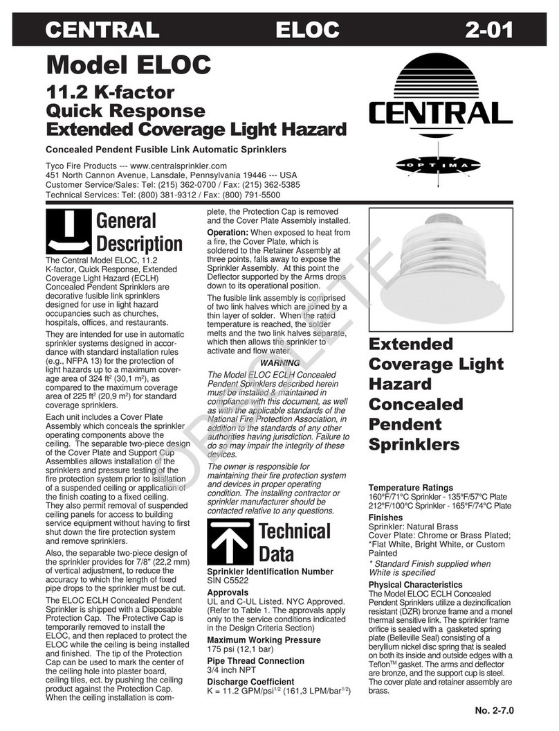 Tyco Fire Product CENTRAL ELOC instruction manual