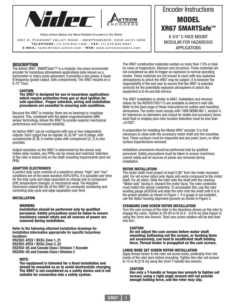 Nidec Avtron SMARTSafe XR67 instructions
