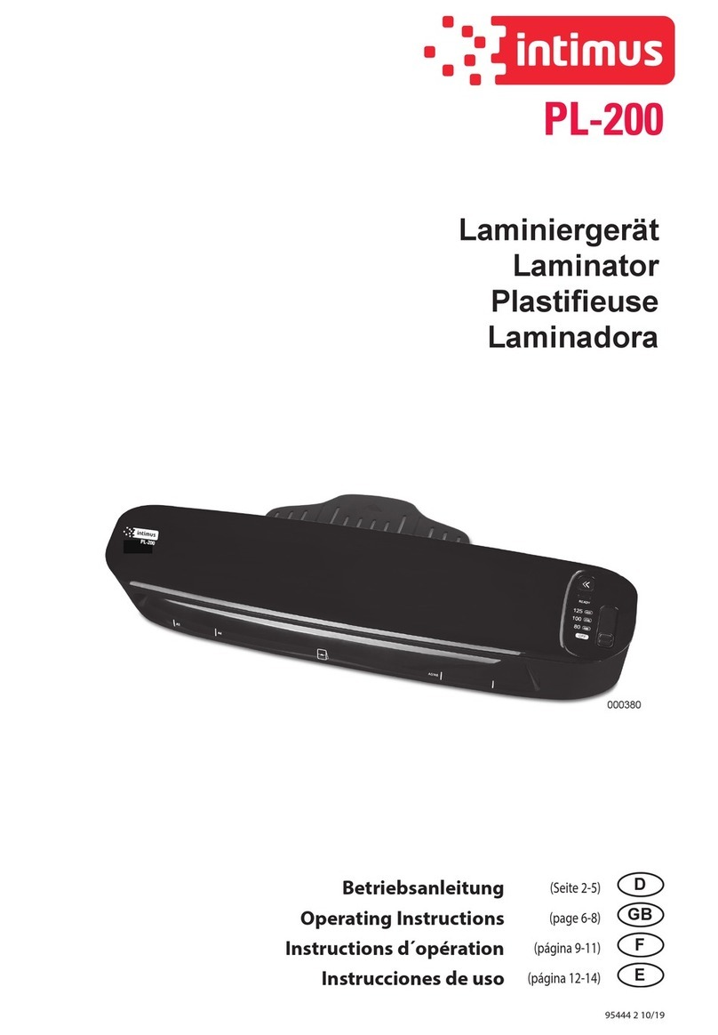 Intimus PL-200 operating instructions