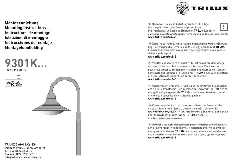 Trilux 9301K Series Mounting instructions