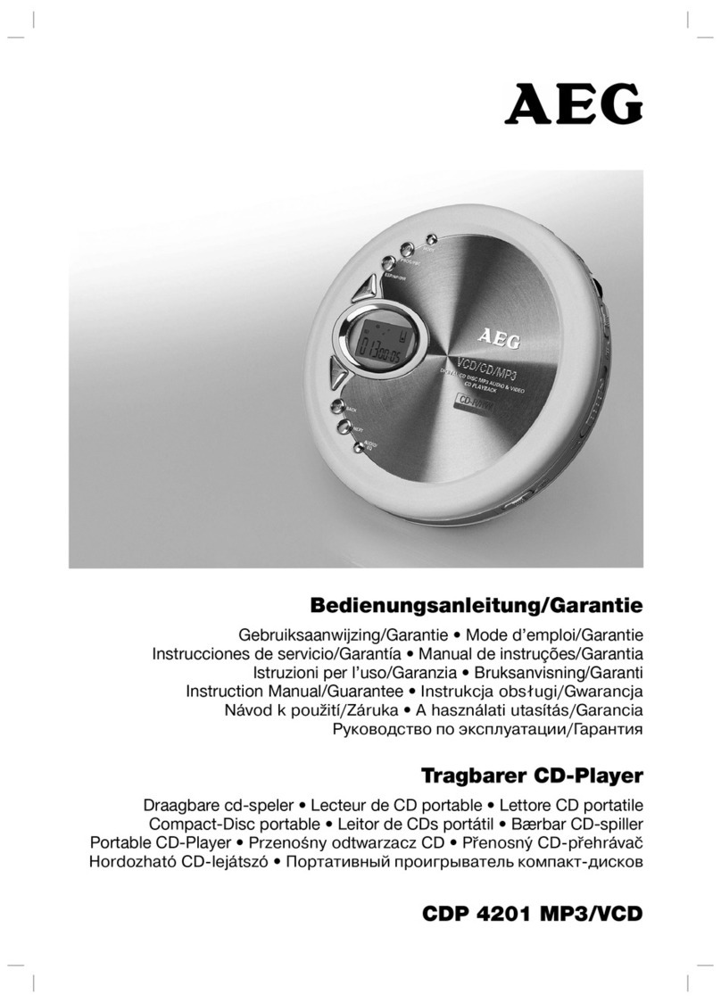 AEG CDP 4201 MP3/VCD Technical specifications AEG CDP 4201 MP3/VCD Technical specifications