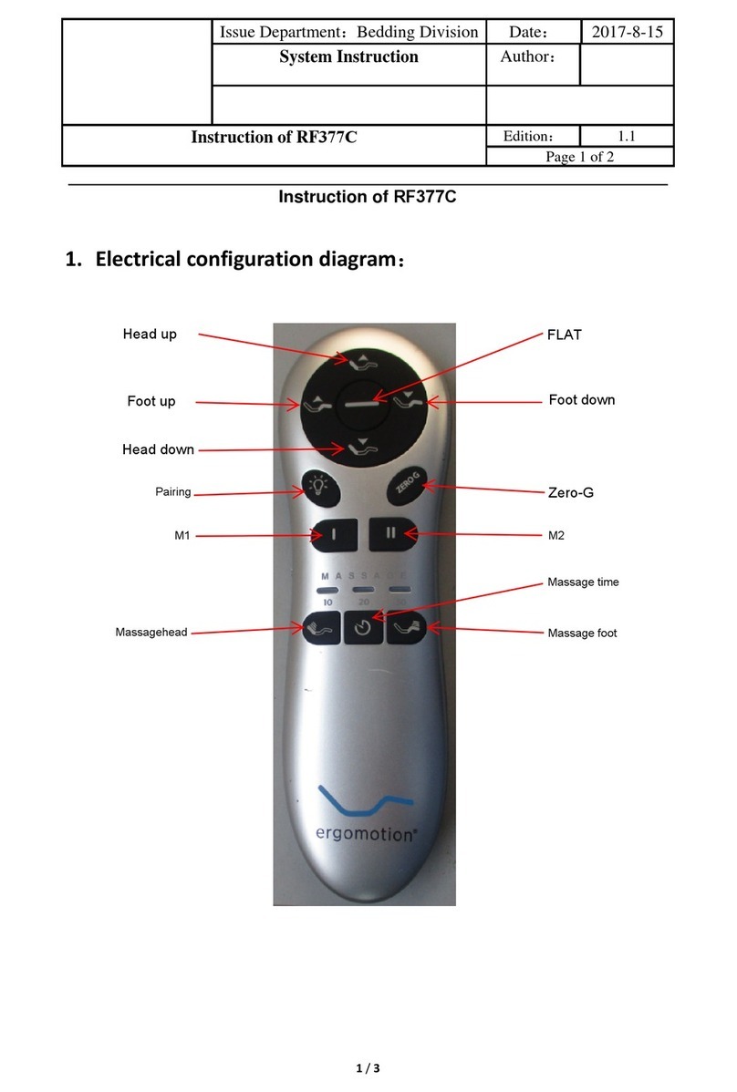 Ergomotion RF377C User manual