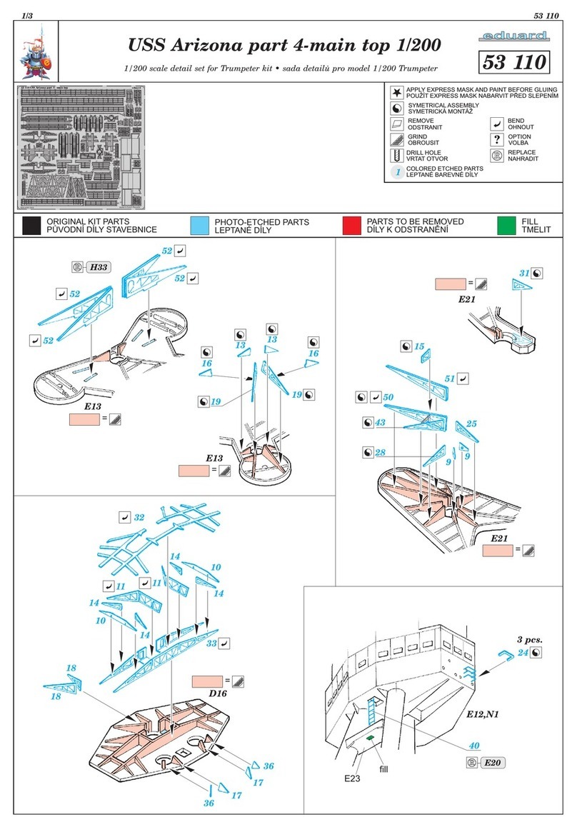 Eduard USS Arizona part 4-main top 1/200 User manual