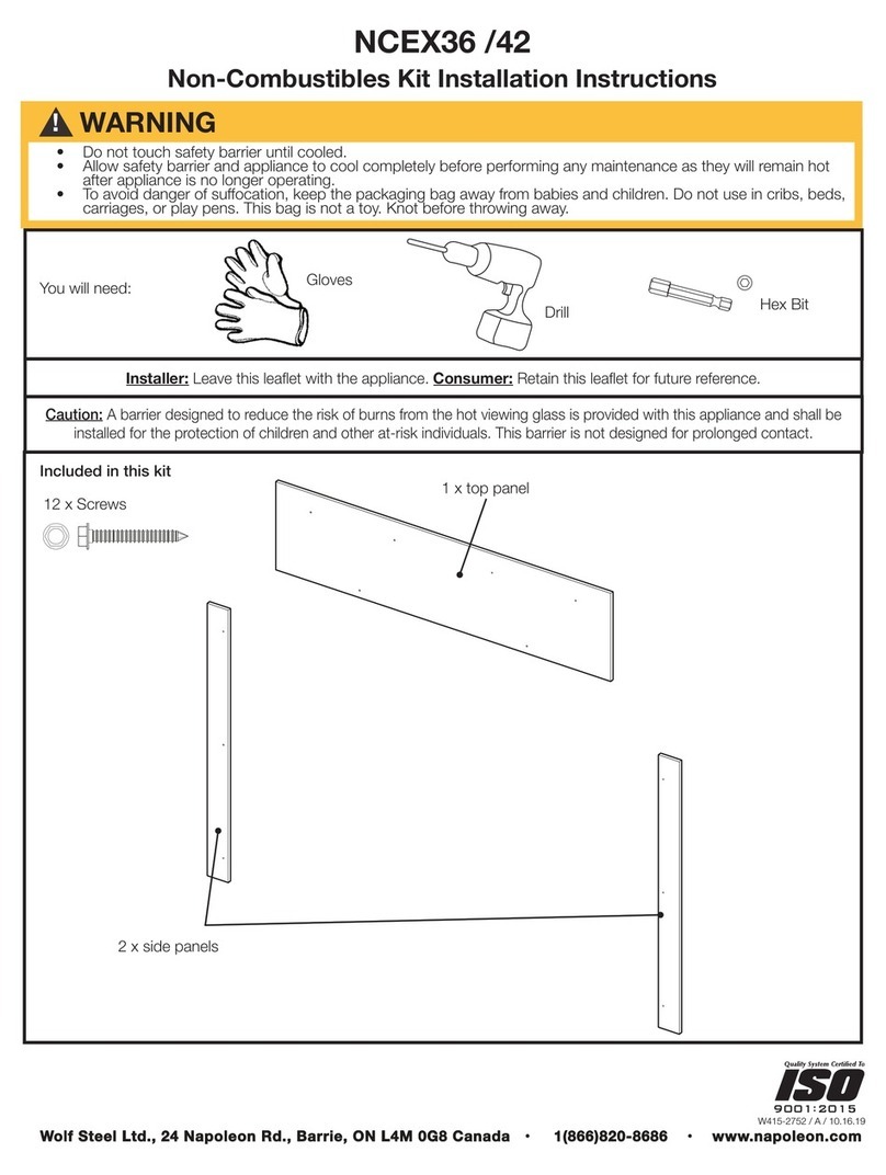 Napoleon NCEX36 User manual
