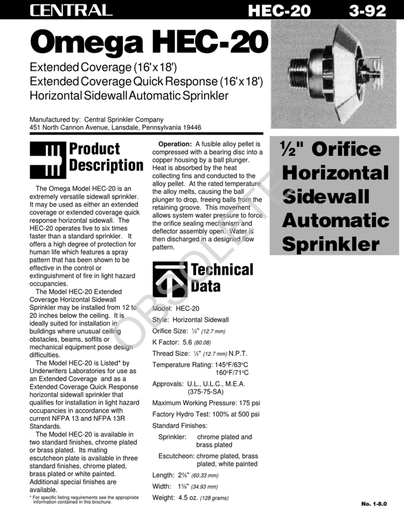 Tyco Fire Product CENTRAL Omega HEC-20 instruction manual