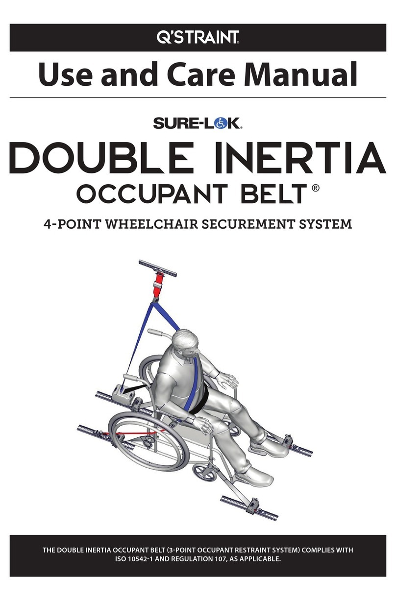 Q'STRAINT SURE-LOK DOUBLE INERTIA OCCUPANT BELT User manual