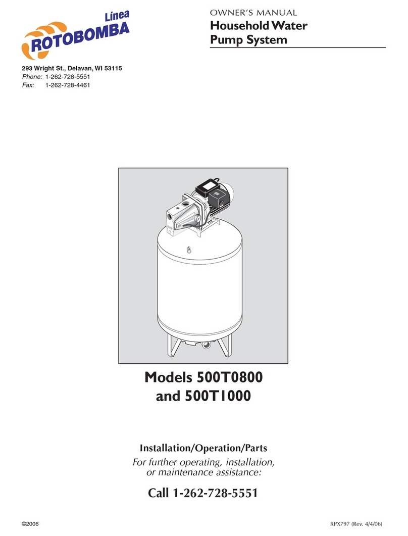 Linea Rotobomba 500T0800 owner's manual