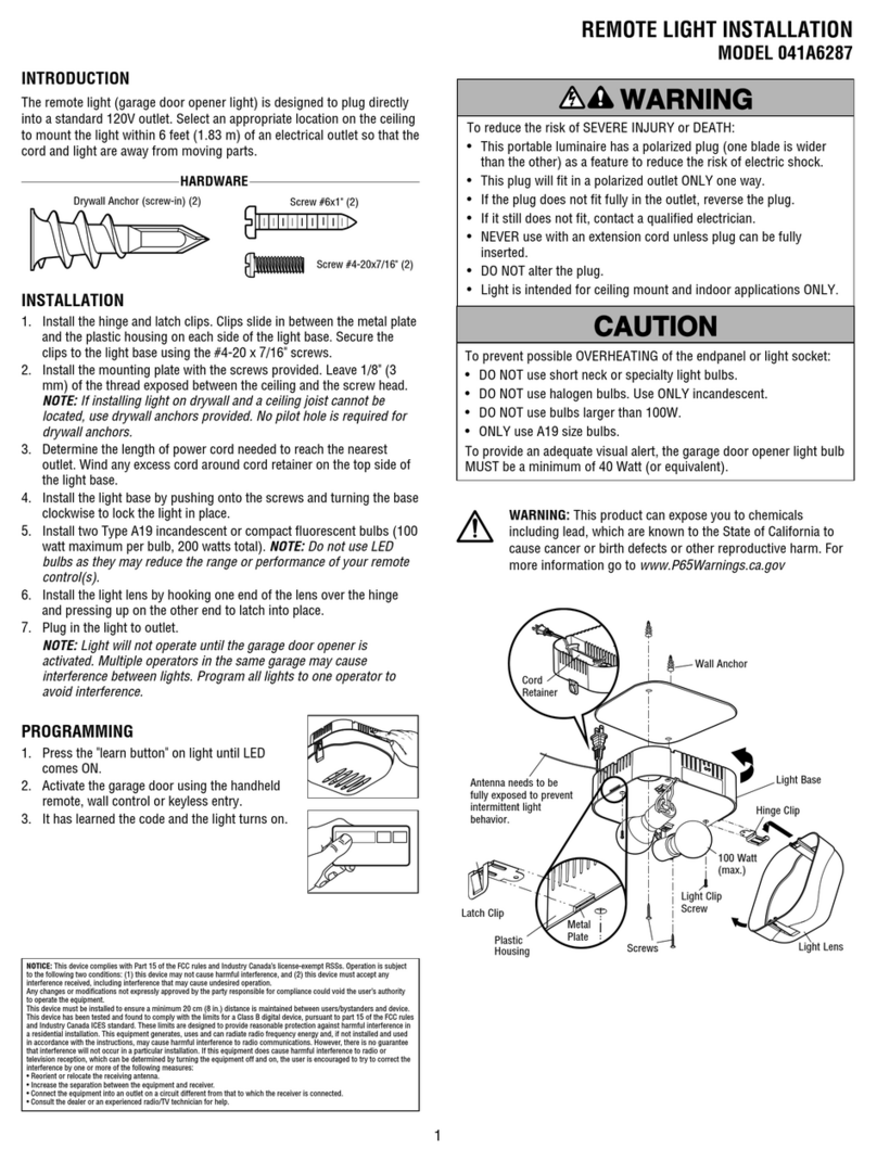Chamberlain 041A6287 Installation