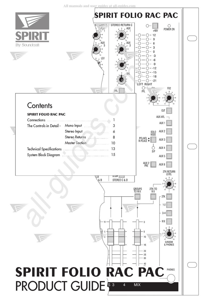 SoundCraft Spirit Folio Rac Pac Product guide