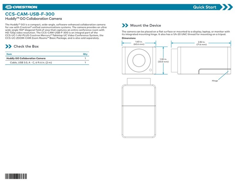 Crestron CCS-CAM-USB-F-300 User manual