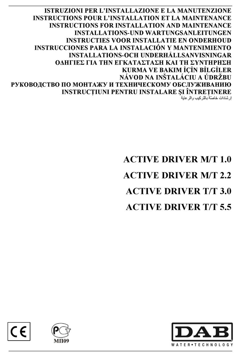 DAB ACTIVE DRIVER M/T 1.0 Operating and maintenance manual