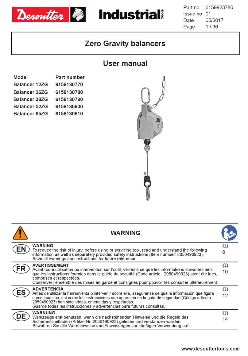 Desoutter Industrial Tools Balancer 12ZG User manual