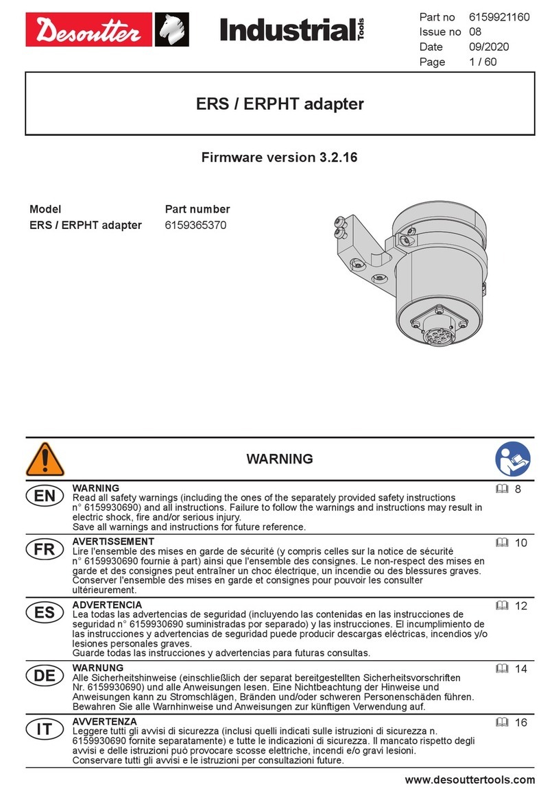 Desoutter Industrial Tools ERS / ERPHT adapter user manual