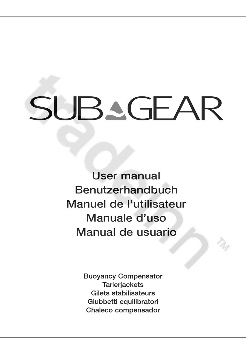 SubGear Buoyancy Compensator user manual