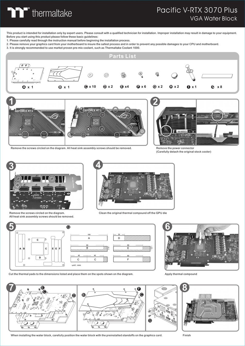 Thermaltake Pacific V-RTX 3070 Plus User manual Thermaltake Pacific V-RTX 3070 Plus User manual