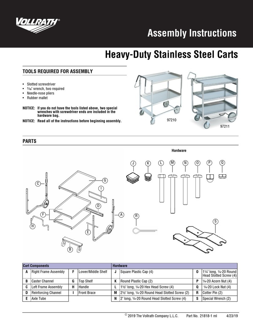 Vollrath 97210 Assembly instructions