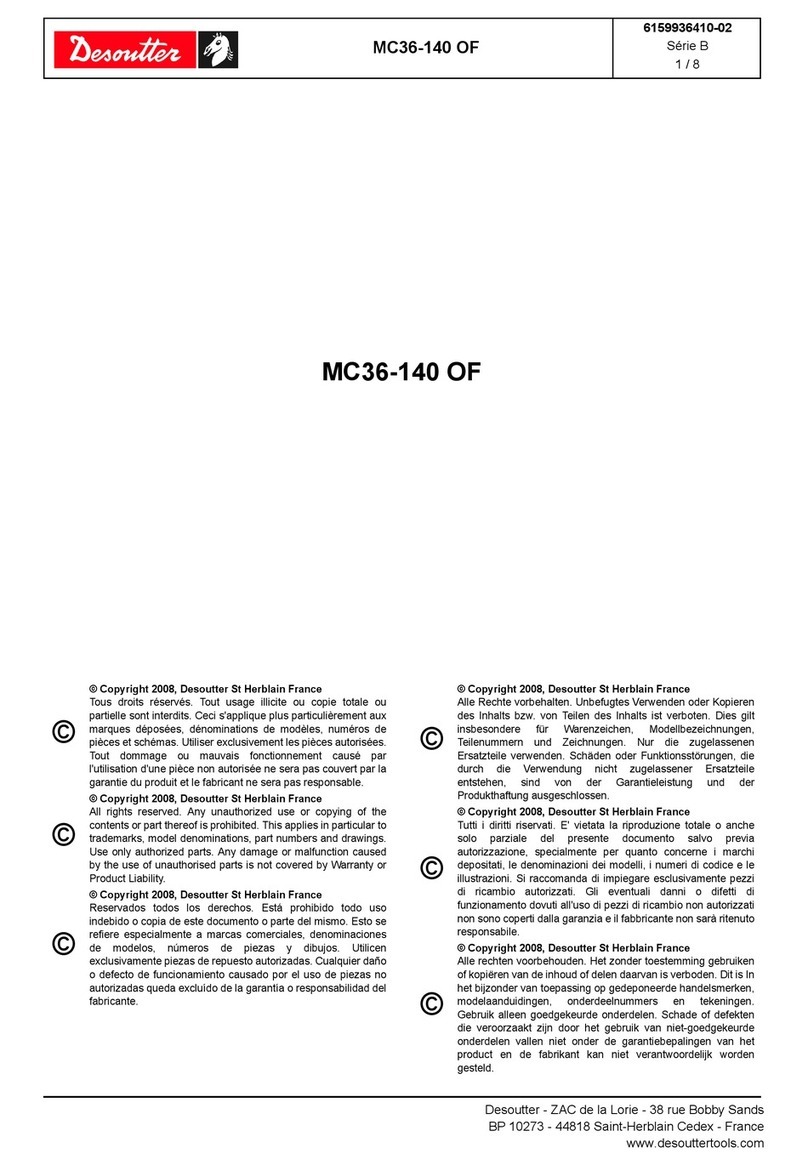 Desoutter MC36-140 OF User manual