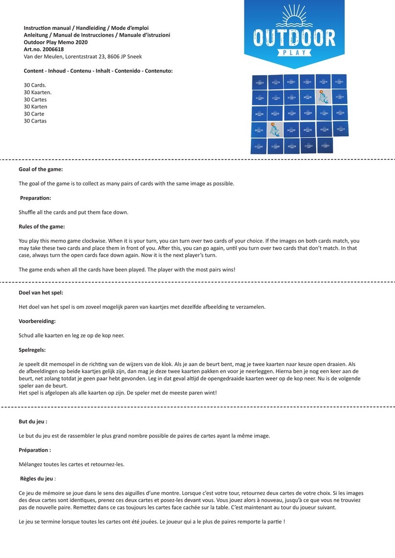 Outdoor Play Memo 2020 instruction manual Outdoor Play Memo 2020 instruction manual