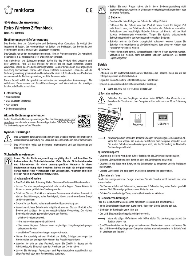 Renkforce 1694180 User manual