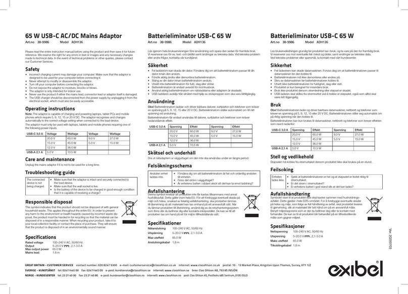 Exibel ADH136 quick start guide