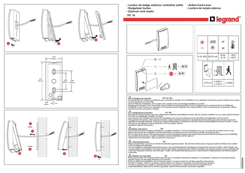 LEGRAND 767 16 User manual