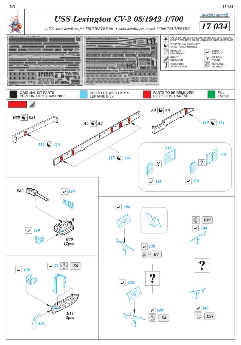 Eduard USS Lexington CV-2 05/1942 1/700 quick start guide