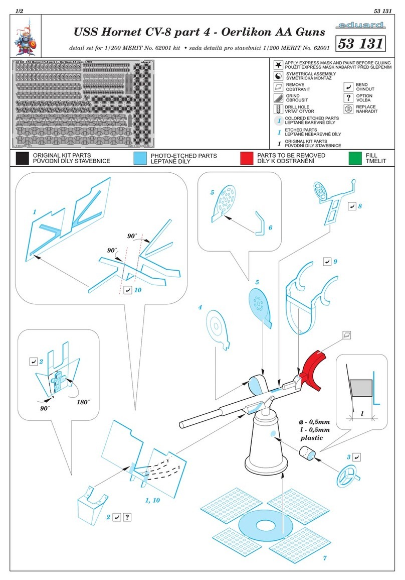 Eduard USS Hornet CV-8 part 4 - Oerlikon AA Guns User manual Eduard USS Hornet CV-8 part 4 - Oerlikon AA Guns User manual