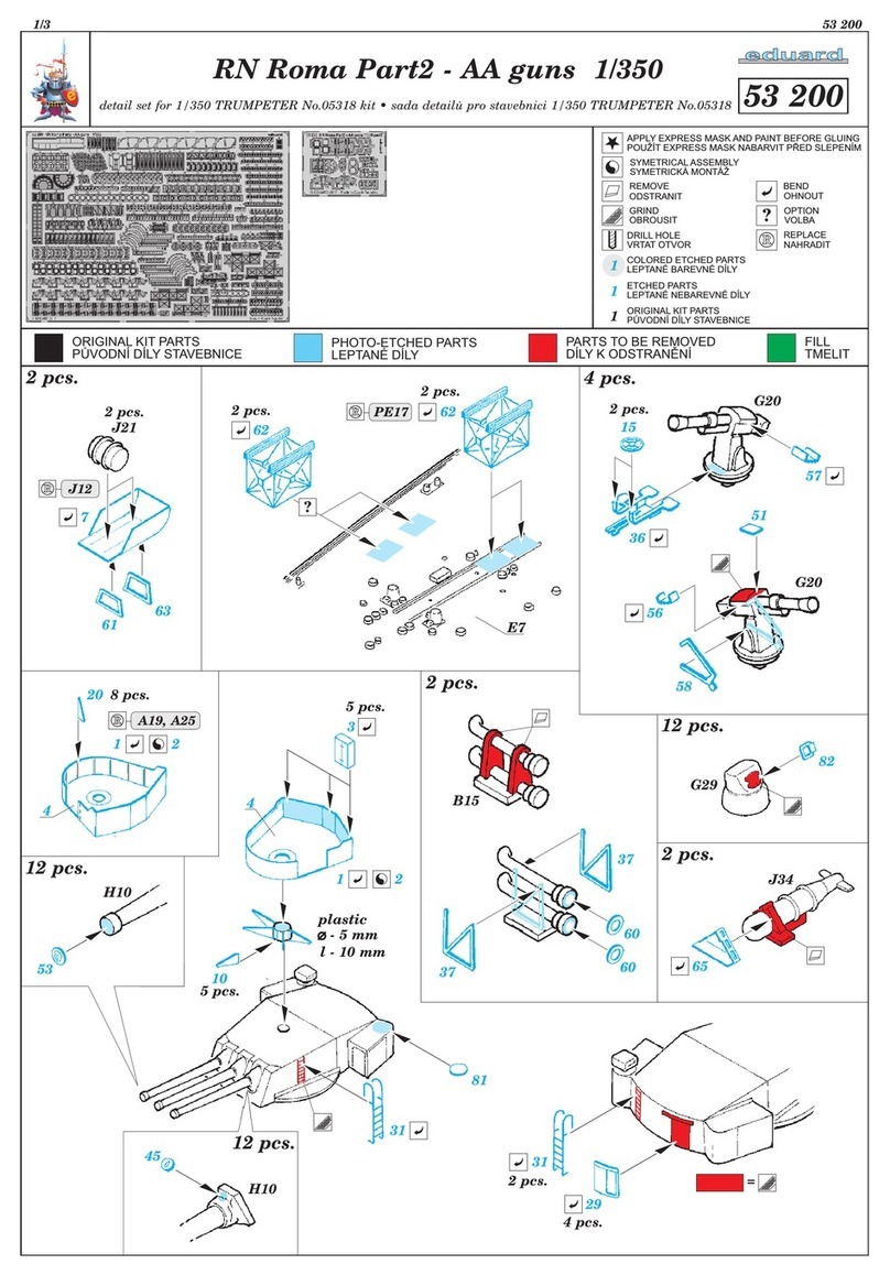 Eduard RN Roma Part2 - AA guns 1/350 User manual Eduard RN Roma Part2 - AA guns 1/350 User manual