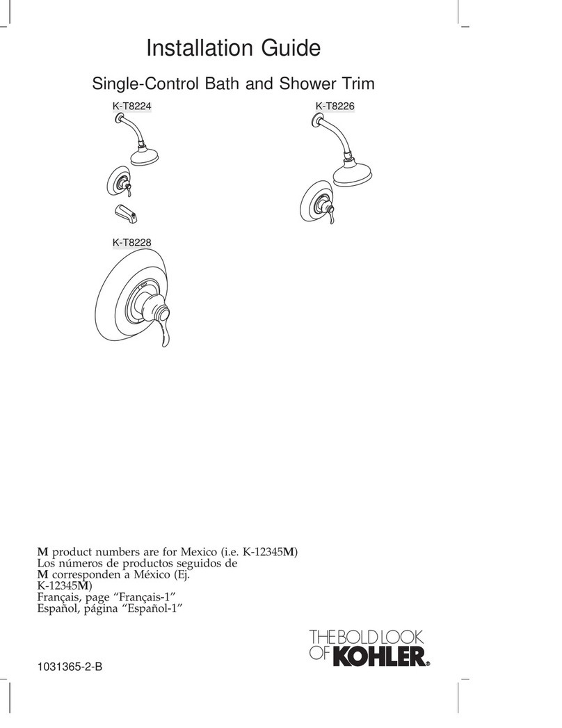 Kohler K-T8224 User manual