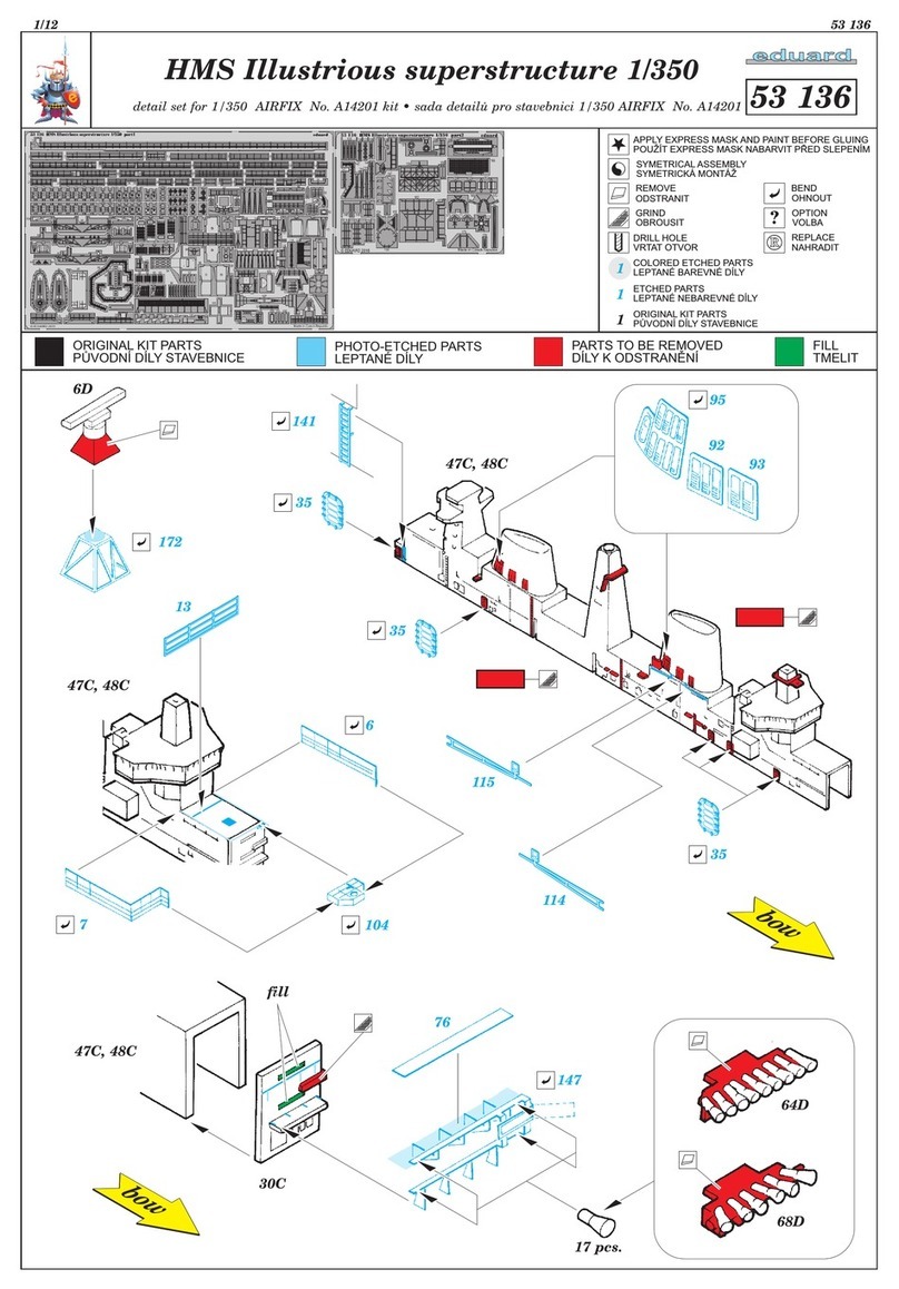 Eduard HMS Illustrious superstructure 1/350 User manual