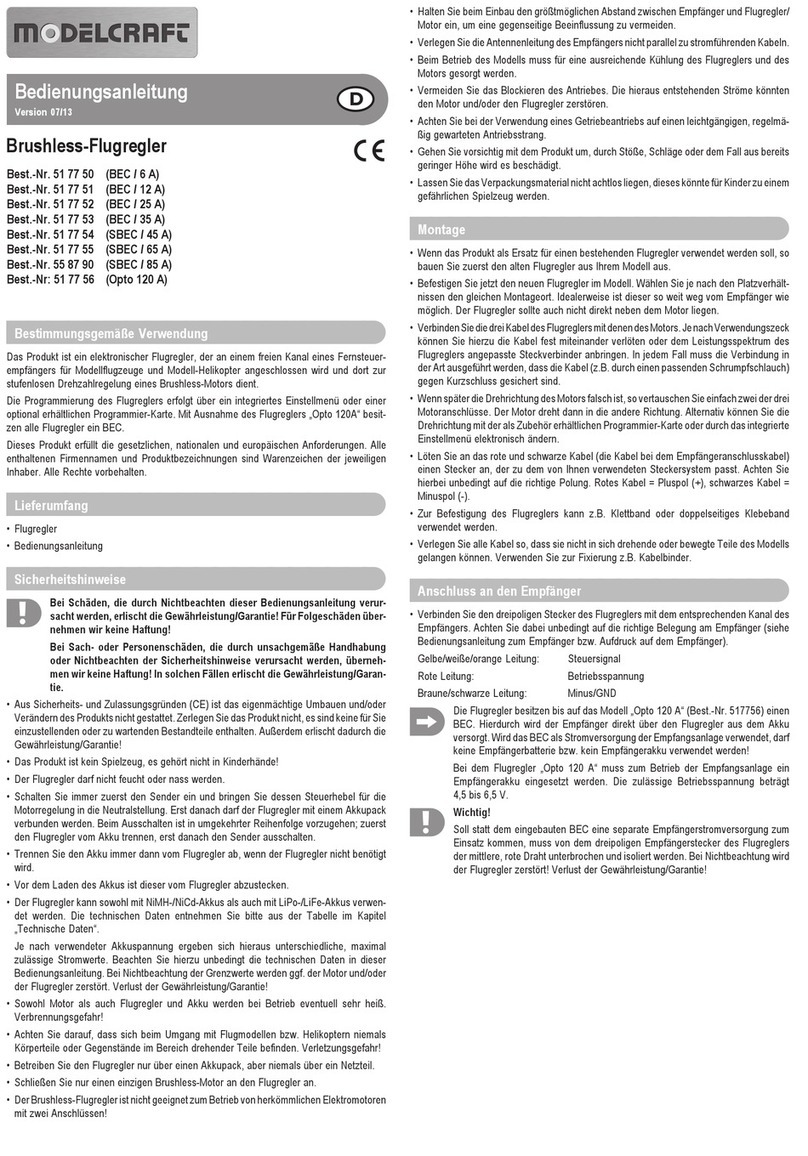 ModelCraft 51 77 50 User manual