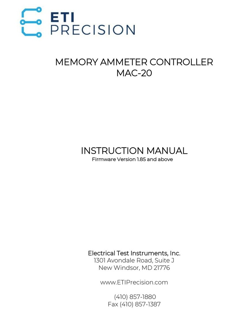 Electrical Test Instruments MAC-20 instruction manual