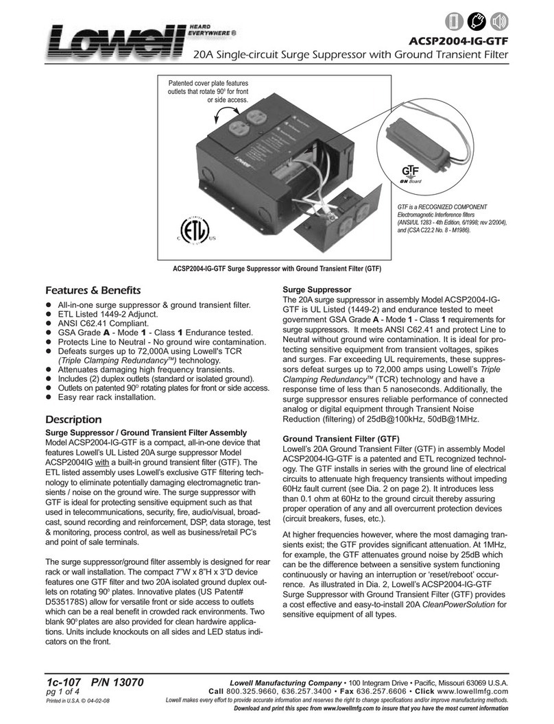 Lowell ACSP2004-IG-GTF manual