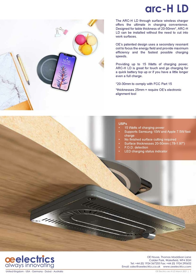OE electrics arc-H LD quick start guide OE electrics arc-H LD quick start guide