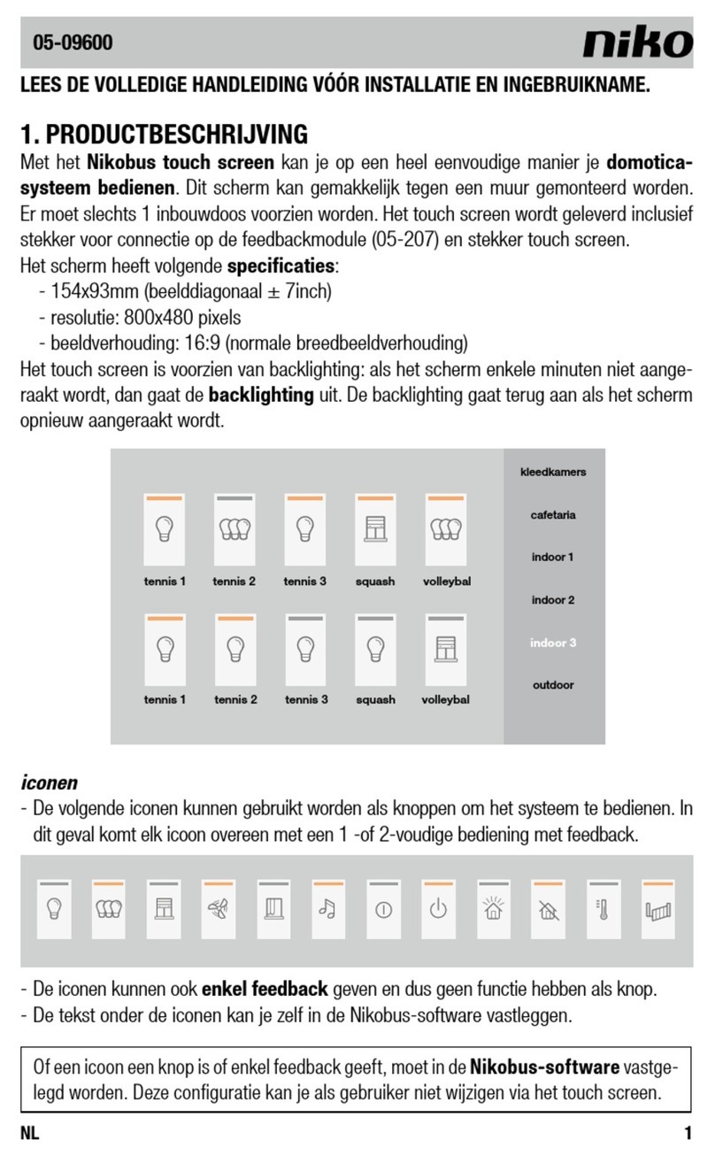 Niko 05-09600 Quick user guide