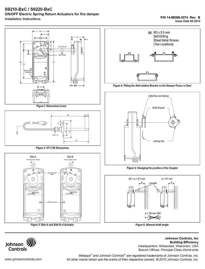 Johnson Controls S9210-BC Series User manual Johnson Controls S9210-BC Series User manual