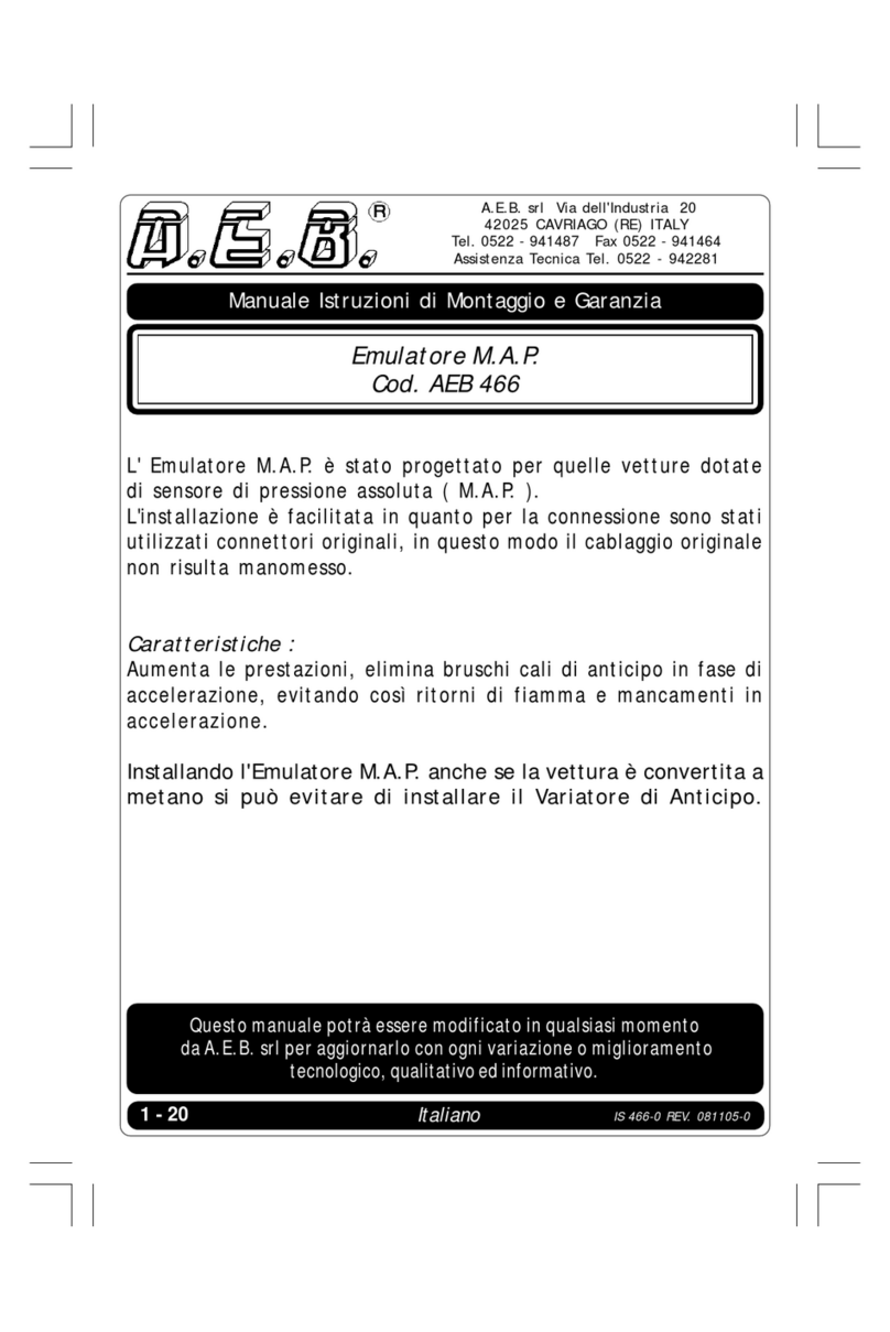 A.E.B. AEB 466 Fitting Instructions and Guarantee workbook A.E.B. AEB 466 Fitting Instructions and Guarantee workbook
