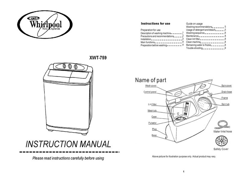 Whirlpool XWT-759 instruction manual