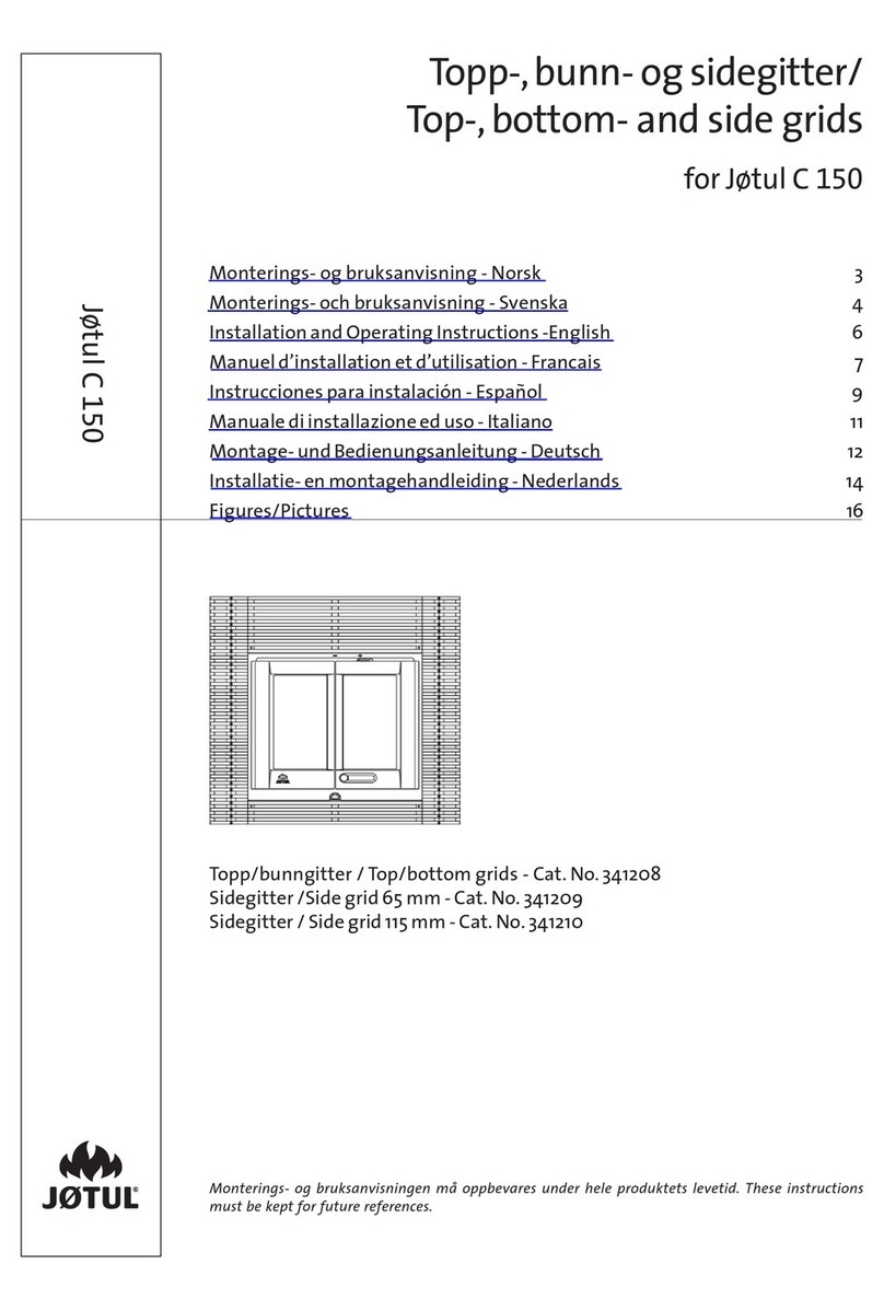 Jøtul C 150 Installation and operating instructions