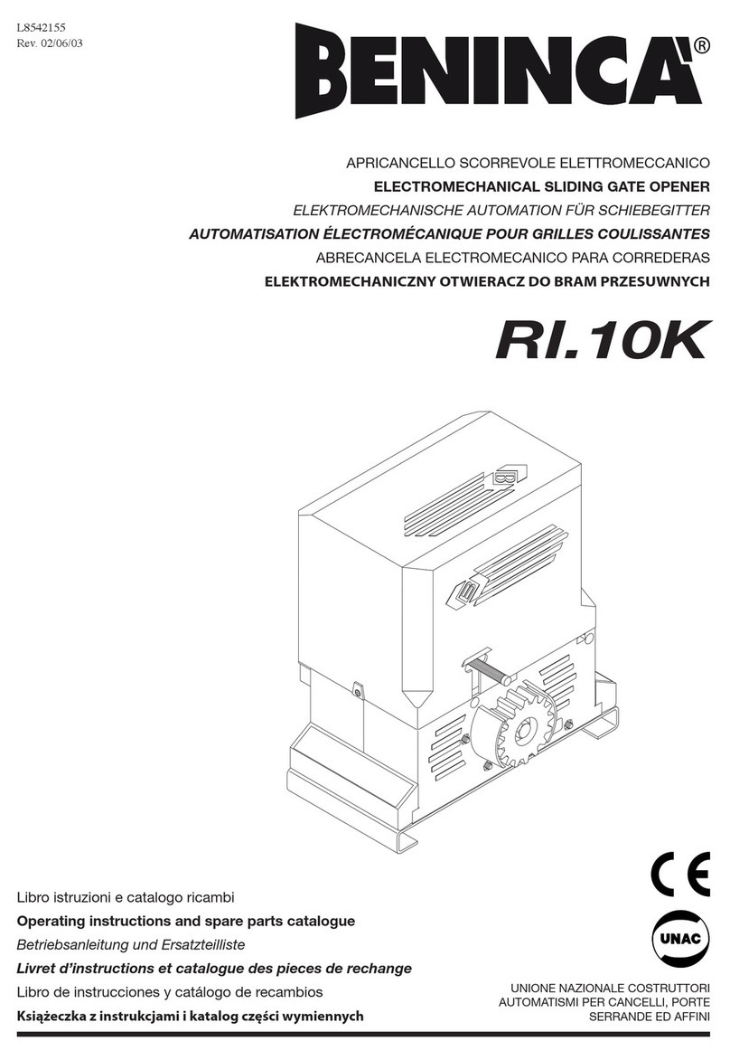 Beninca RI.10K Installer manual