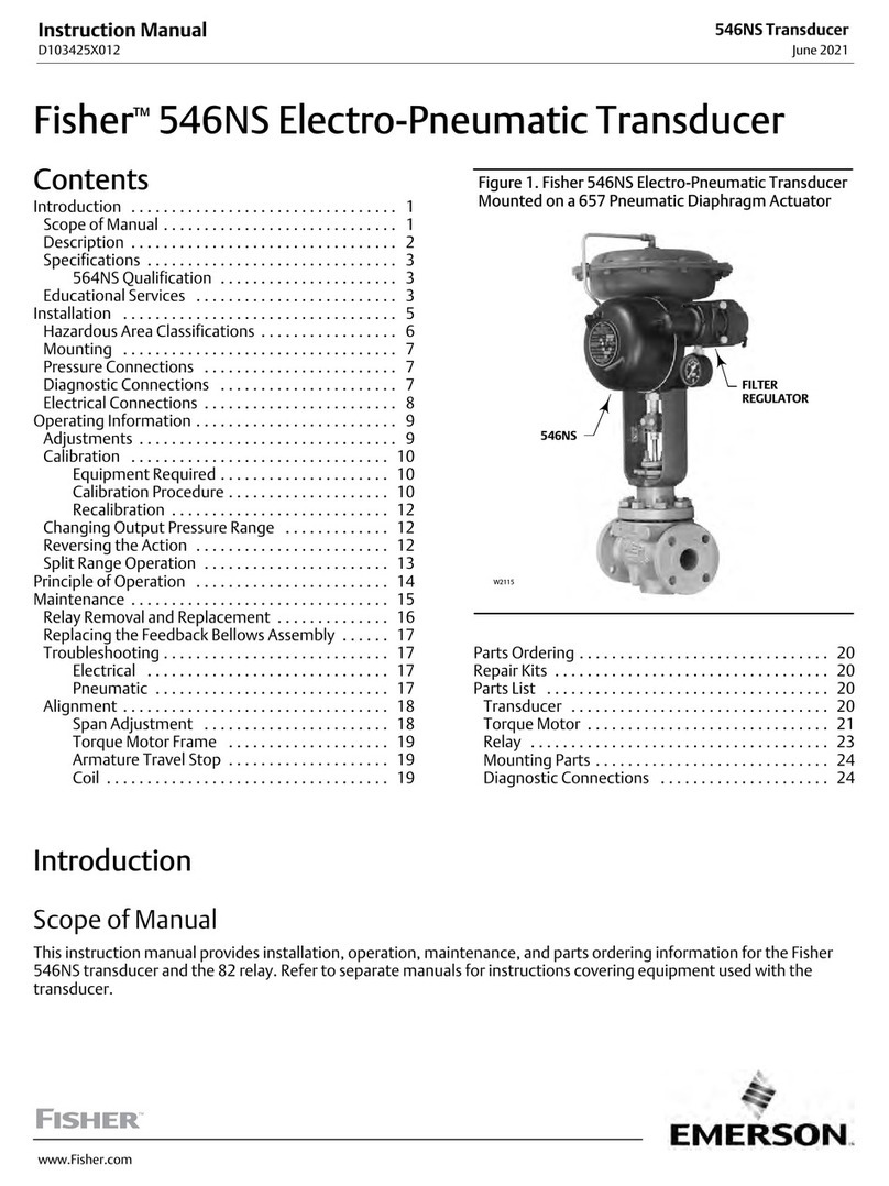 Emerson Fisher 546NS User manual