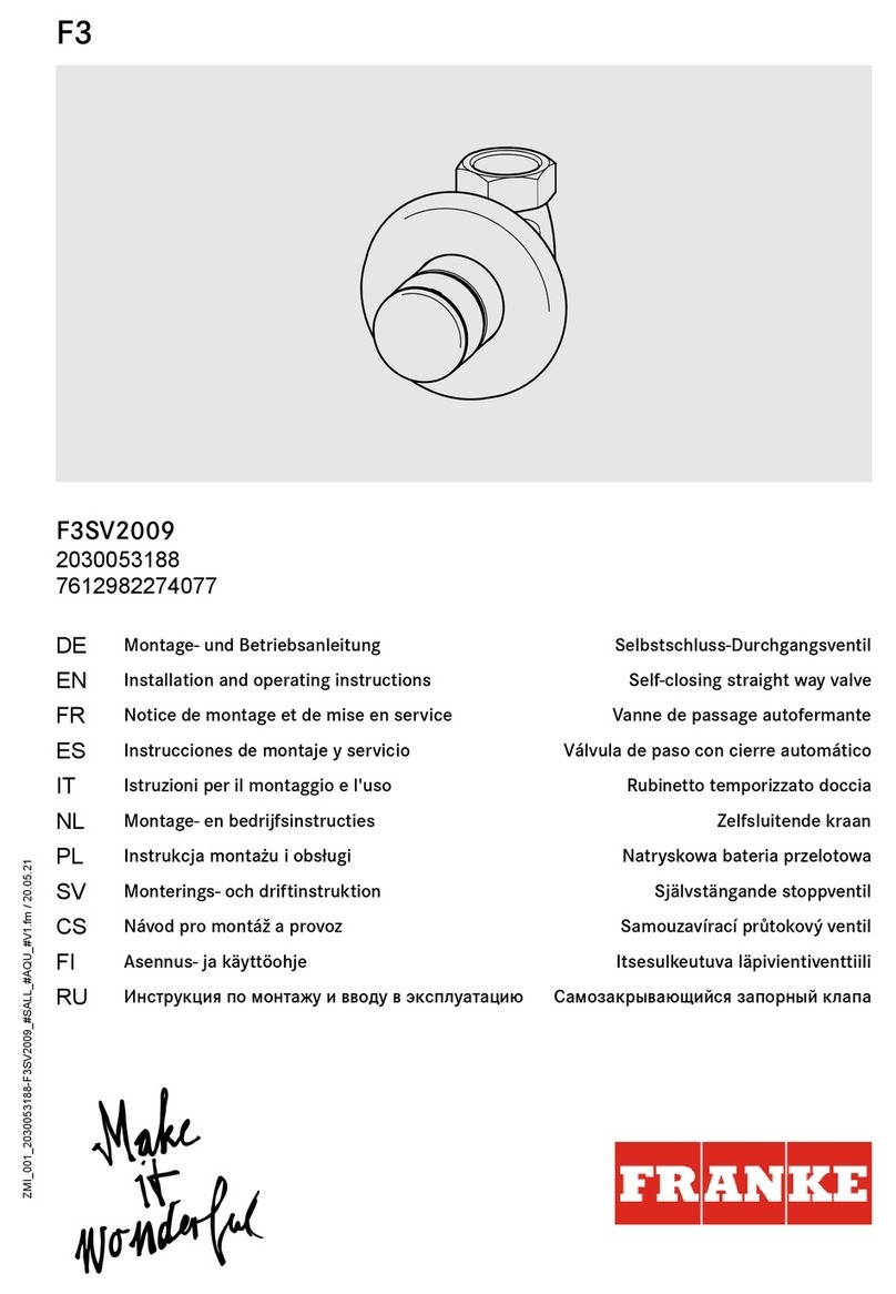 Franke F3 Series User manual