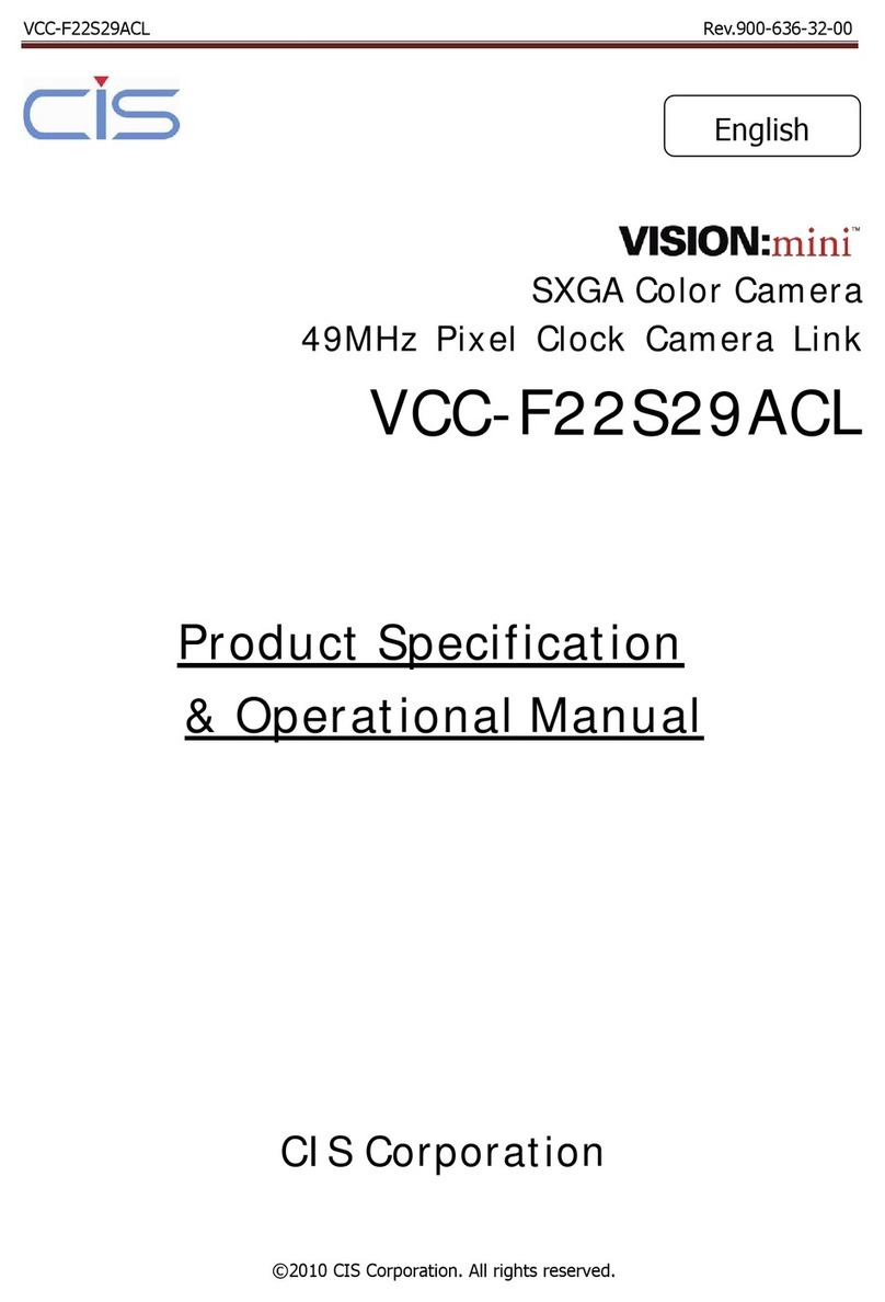 CIS VISION:mini VCC-F22S29ACL Product specification & operational manual
