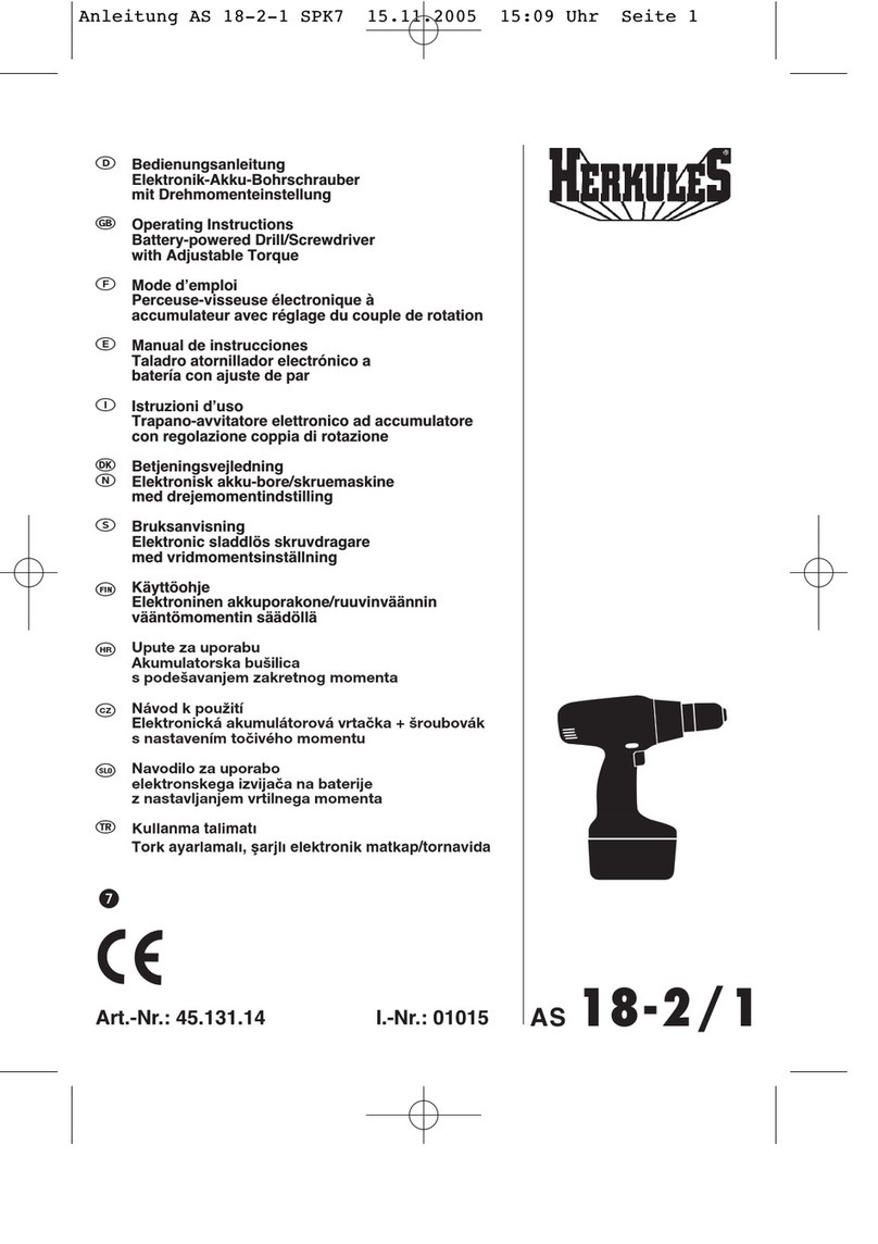 HERKULES AS 18-2/1 operating instructions HERKULES AS 18-2/1 operating instructions