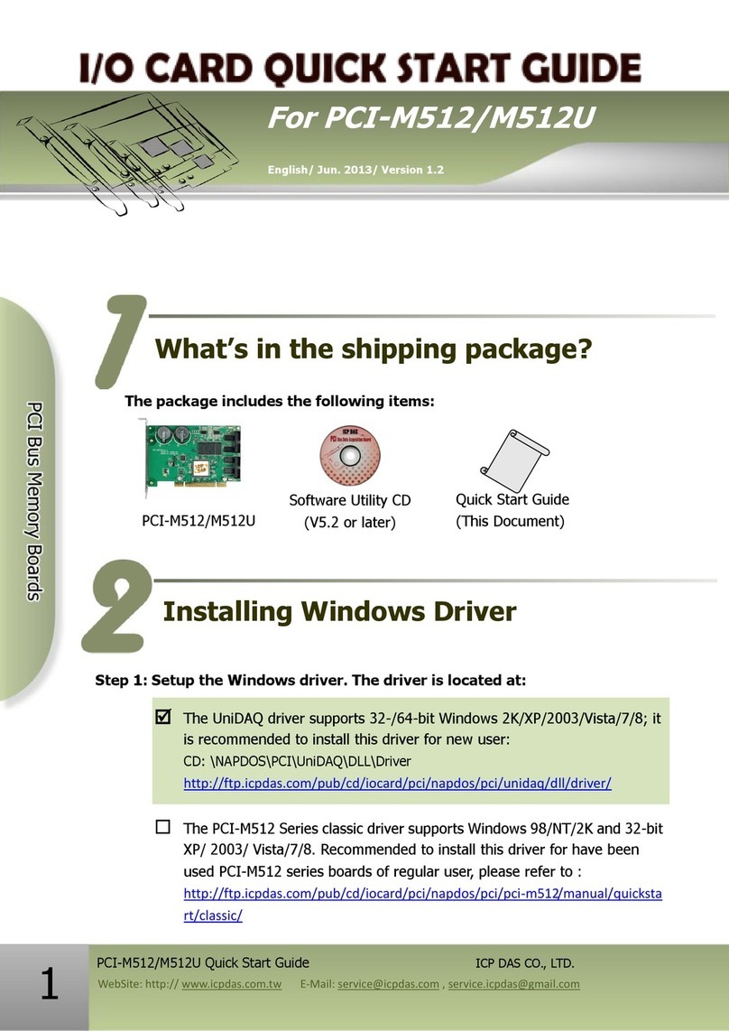 ICP DAS USA PCI-M512 User manual