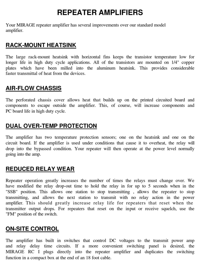 Mirage A1015R User manual