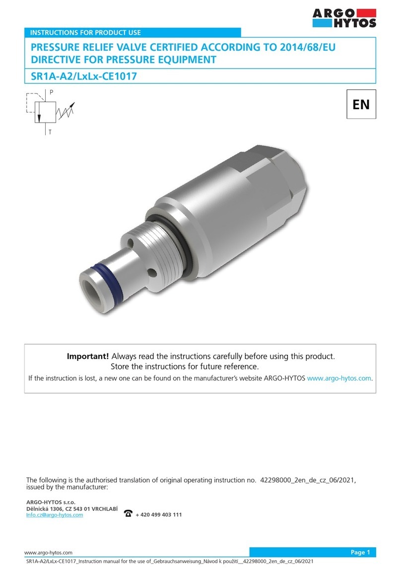 Argo-Hytos SR1A-A2/L L CE1017 Series User manual