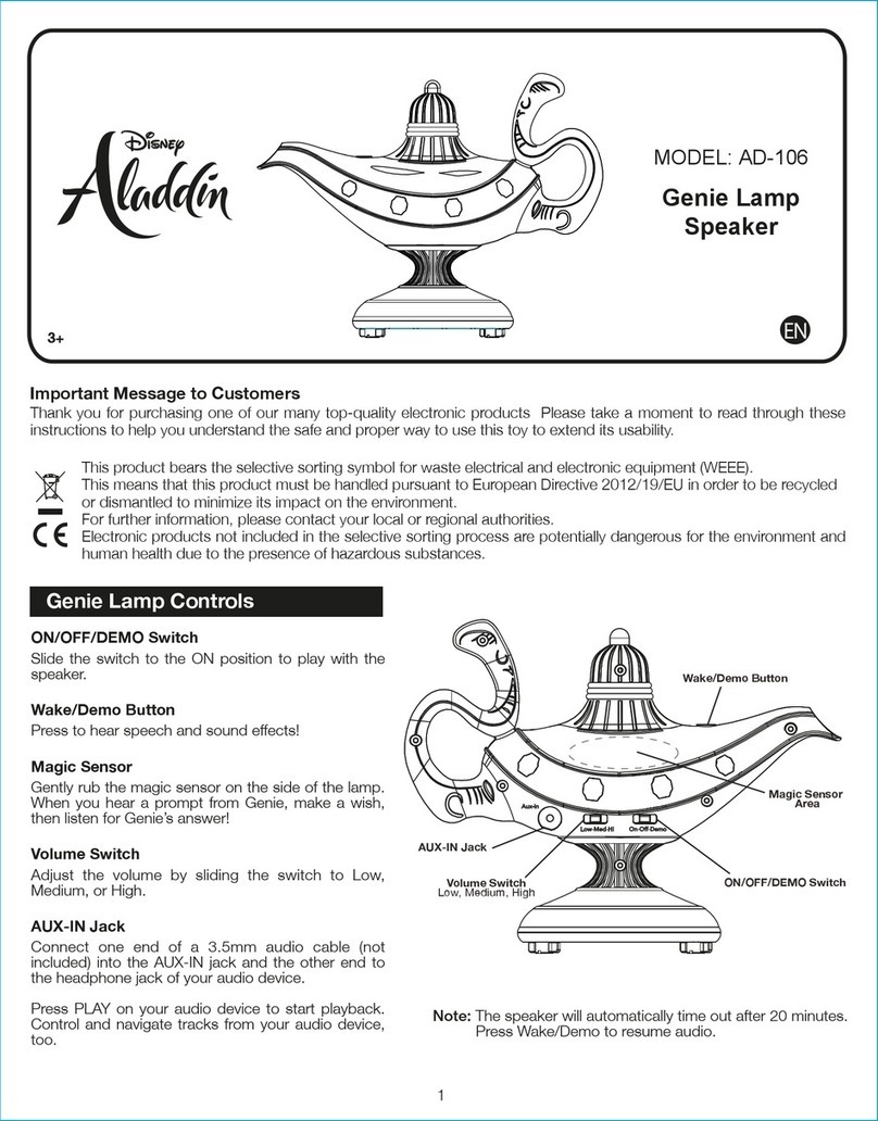 Disney Aladdin AD-106 User manual